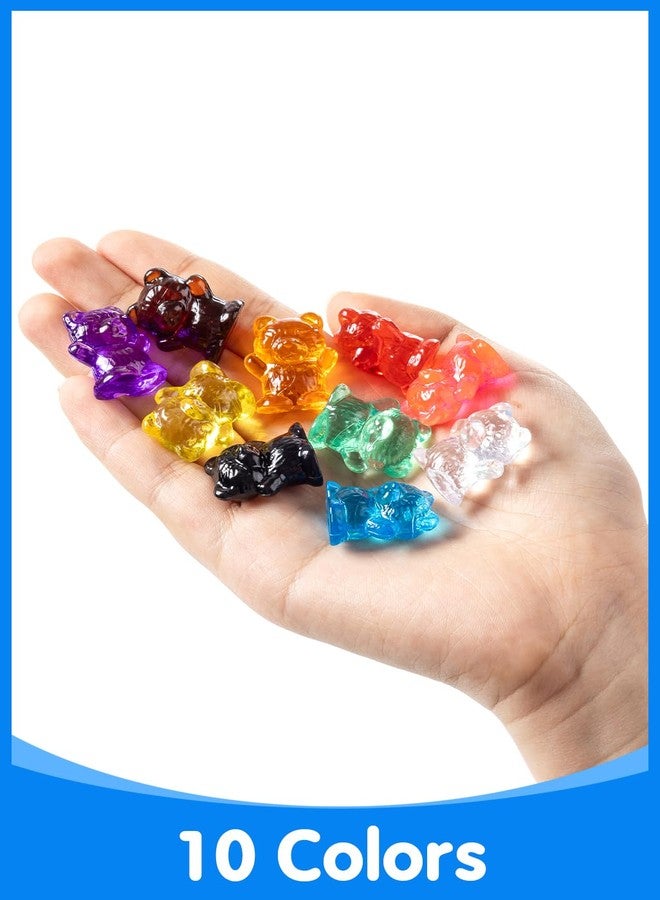 Odoorgames 100 Pcs Translucent Bear Counters - 10 Colors - Kindergarten Classroom & Light Table Manipulatives - Counting Animals and Color Sorting Bears for Kids - Image 4